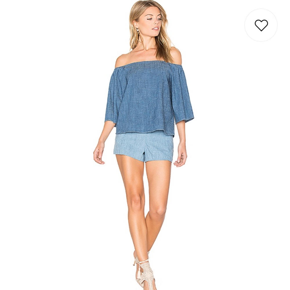 Alice + Olivia Deacon Chambray Shorts